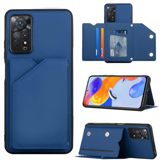 For Xiaomi Redmi Note 11 Pro Global Skin Feel PU + TPU + PC Phone Case(Blue)