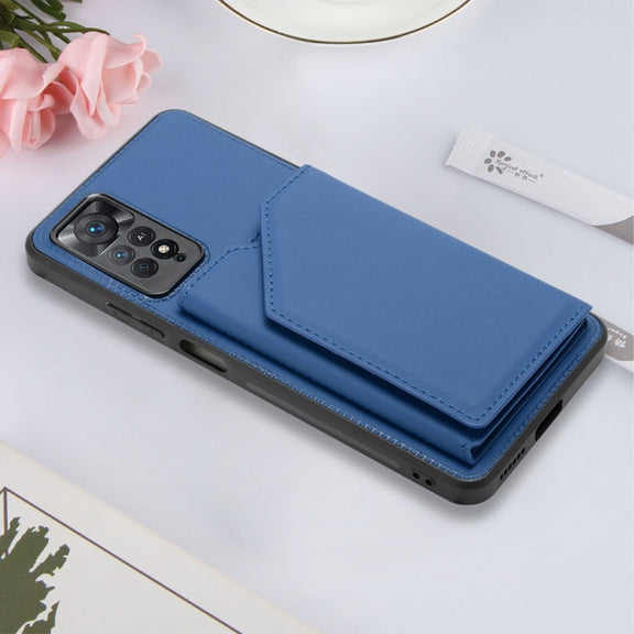 For Xiaomi Redmi Note 11 Pro Global Skin Feel PU + TPU + PC Phone Case(Blue)