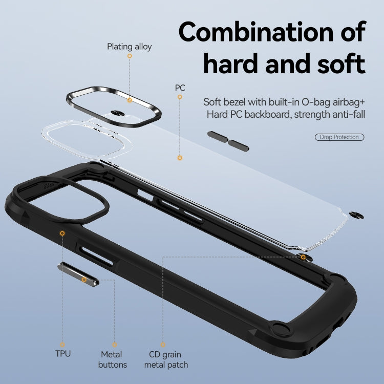 For iPhone 11 TPU + PC Lens Protection Phone Case (Black)
