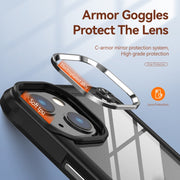 For iPhone 11 TPU + PC Lens Protection Phone Case (Black)