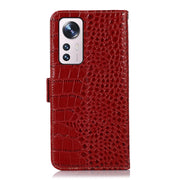 For Xiaomi 12 Pro Crocodile Top Layer Cowhide Leather Phone Case(Red)