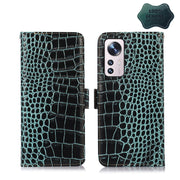 For Xiaomi 12 Pro Crocodile Top Layer Cowhide Leather Phone Case(Green)