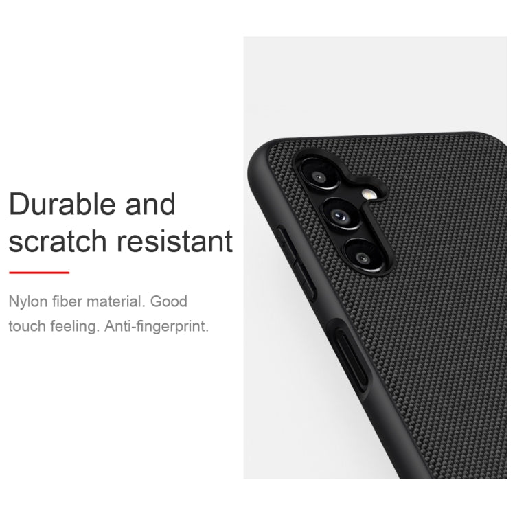 For Samsung Galaxy A13 5G NILLKIN 3D Texture Nylon Fiber PC+TPU Phone Case(Black)