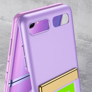 For Samsung Galaxy Z Flip GKK Ultra-thin Full Coverage Phone Flip Case with Wristband(Sweet Pink)