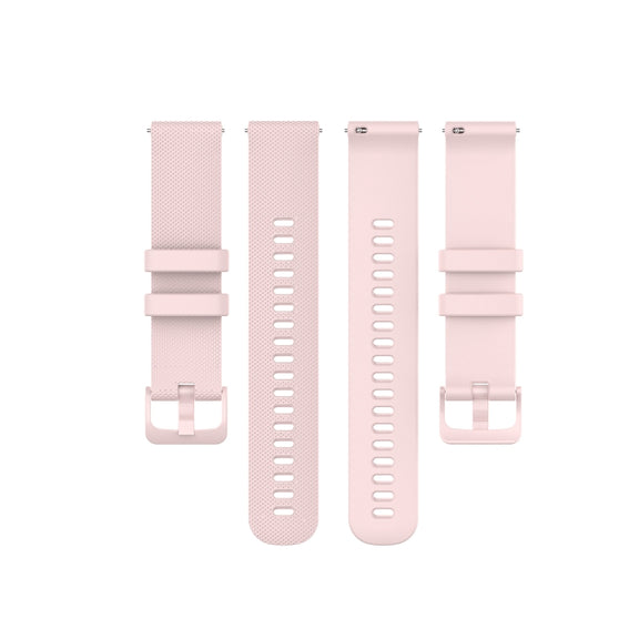 Compatible with Garmin Vivoactive 4S Small Plaid Silicone Watch Band(Rose Pink)