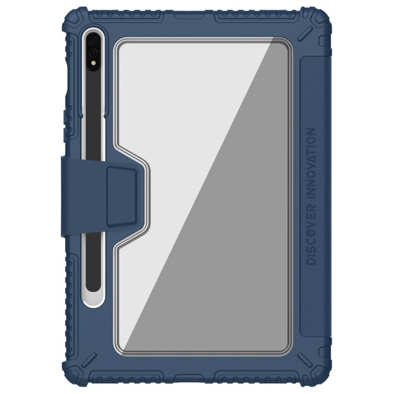 For Samsung Galaxy Tab S8 NILLKIN Bumper Pro Camshield Tablet Leather Case(Blue)