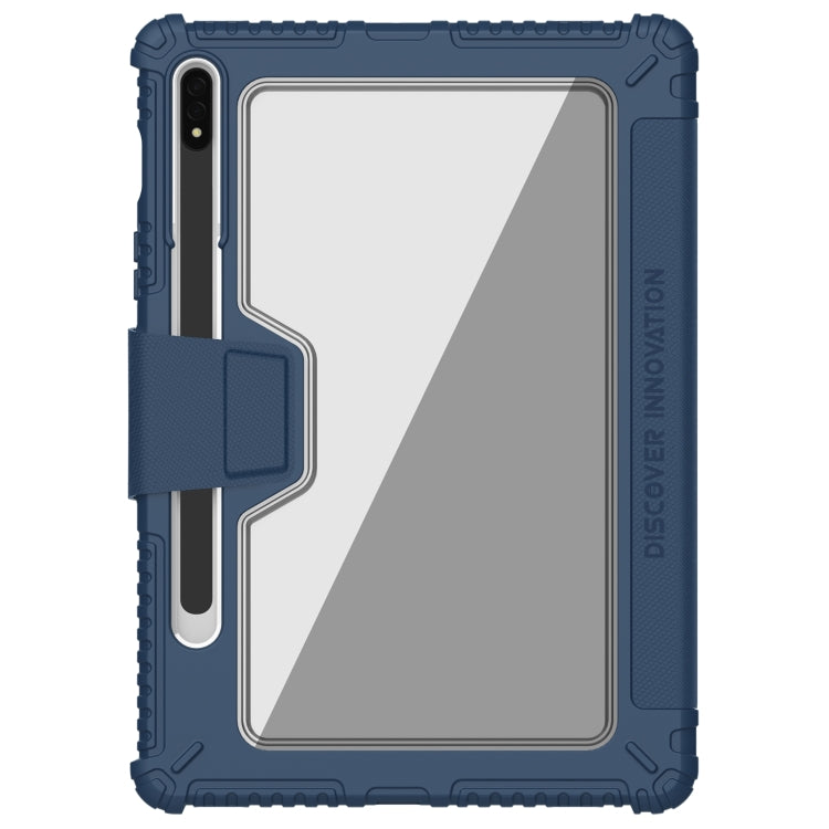 For Samsung Galaxy Tab S8 NILLKIN Bumper Pro Camshield Tablet Leather Case(Blue)