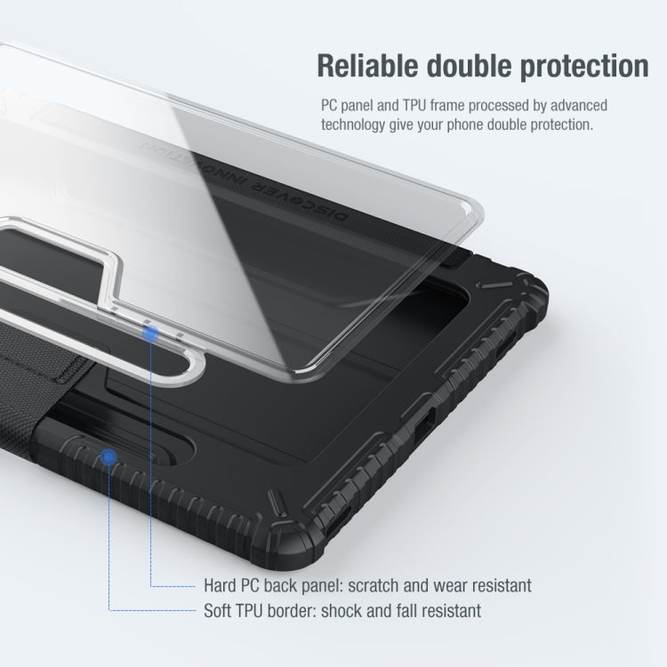 For Samsung Galaxy Tab S8 NILLKIN Bumper Pro Camshield Tablet Leather Case(Blue)