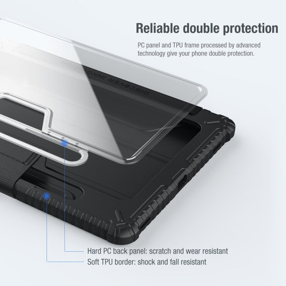 For Samsung Galaxy Tab S8 NILLKIN Bumper Pro Camshield Tablet Leather Case(Blue)