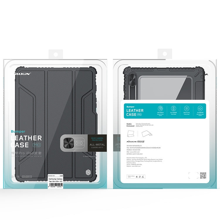 For Samsung Galaxy Tab S8 NILLKIN Bumper Pro Camshield Tablet Leather Case(Blue)