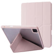 For iPad Air 13 2025 / 2024 / iPad Pro 12.9 2022 / 2021 / 2020 / 2018 Deformation Transparent Acrylic Leather Tablet Case(Pink) - iPad Pro 12.9 (2022/2021) Cases by PMC TechLife | Online Shopping South Africa | PMC TechLife | Buy Now Pay Later Mobicred