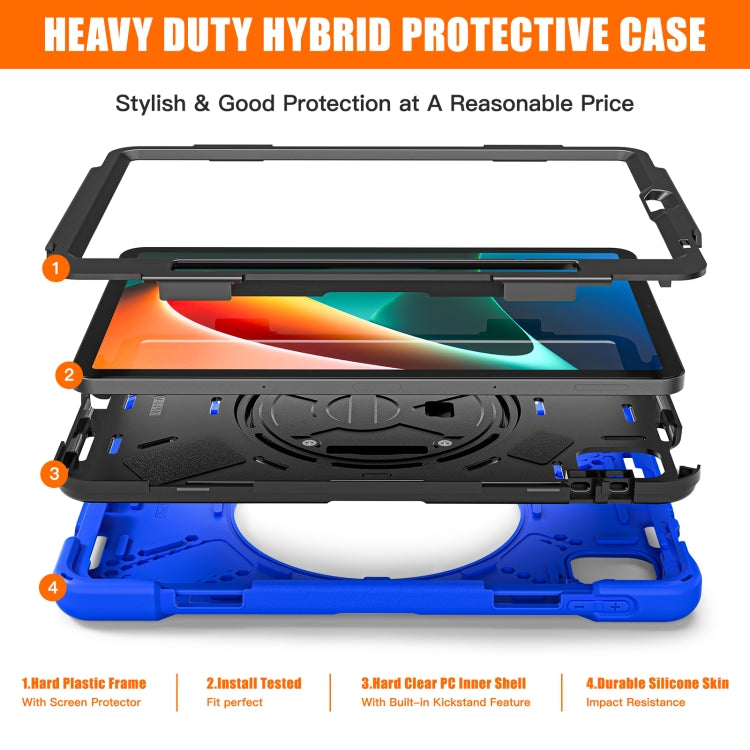 For Xiaomi Pad 5 / Pad 5 Pro Silicone + PC Tablet Case(Blue)