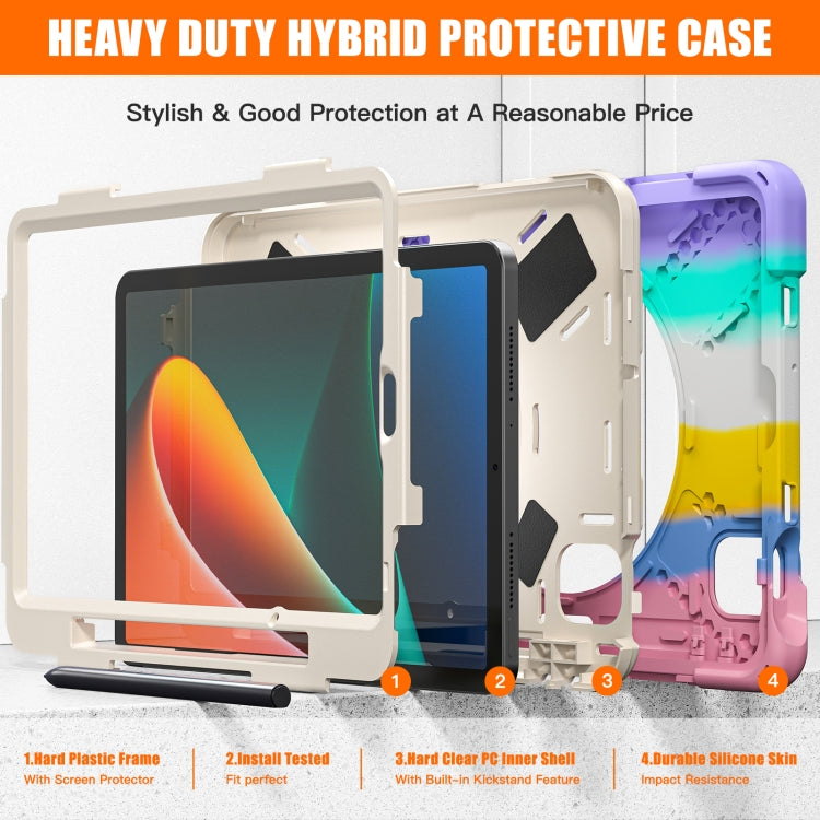 For Xiaomi Pad 5 / Pad 5 Pro Silicone + PC Tablet Case(Colorful Pink)