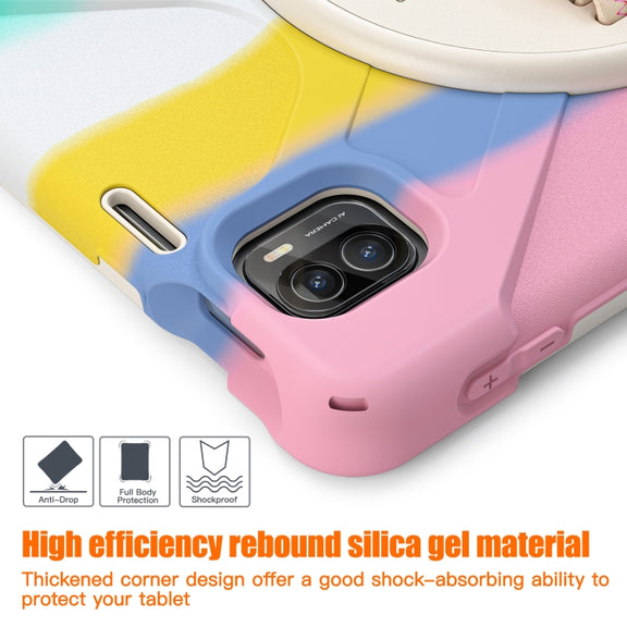 For Xiaomi Pad 5 / Pad 5 Pro Silicone + PC Tablet Case(Colorful Pink)