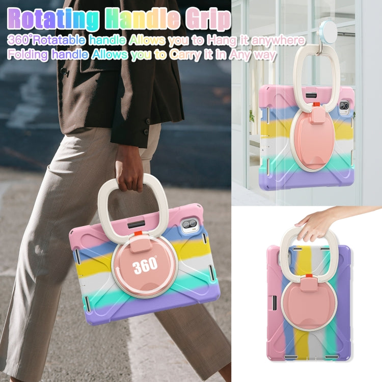 For Xiaomi Pad 5 / Pad 5 Pro Silicone + PC Tablet Protective Case(Colorful Pink)