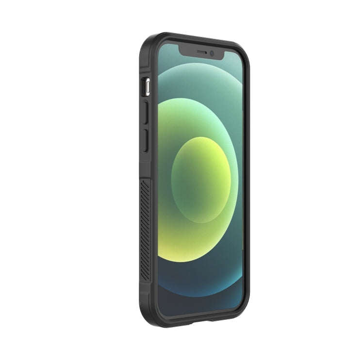 For iPhone 12 Magic Shield TPU + Flannel Phone Case(Black)