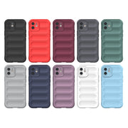 For iPhone 12 Magic Shield TPU + Flannel Phone Case(White)