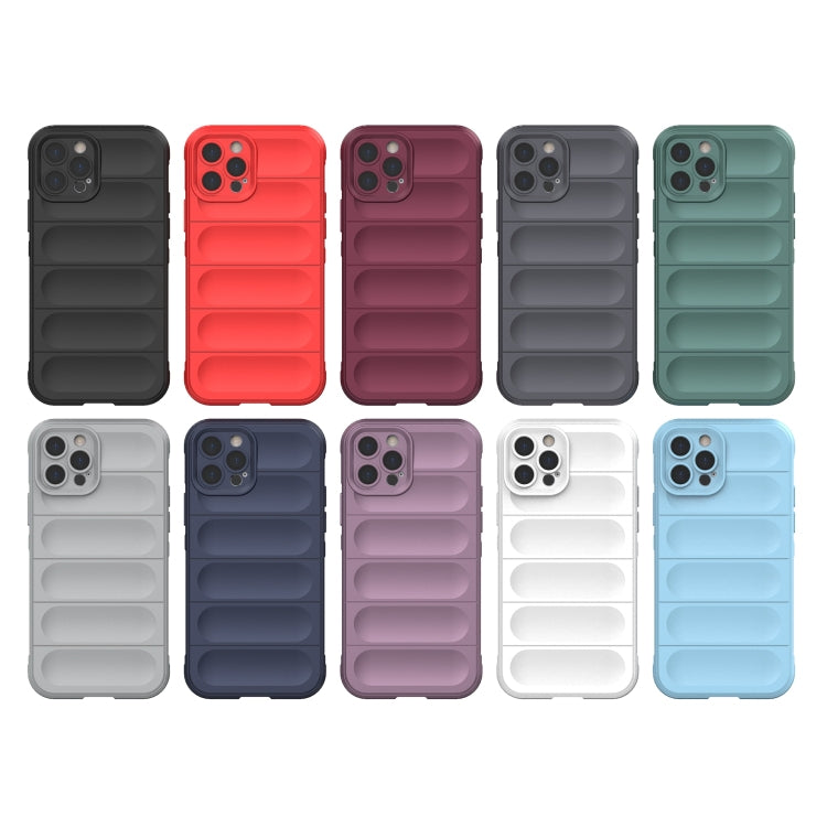 For iPhone 12 Pro Magic Shield TPU + Flannel Phone Case(White)