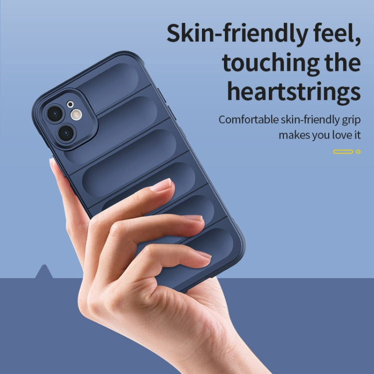For iPhone 12 Pro Magic Shield TPU + Flannel Phone Case(Black)