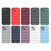 For iPhone 13 Magic Shield TPU + Flannel Phone Case(Black)