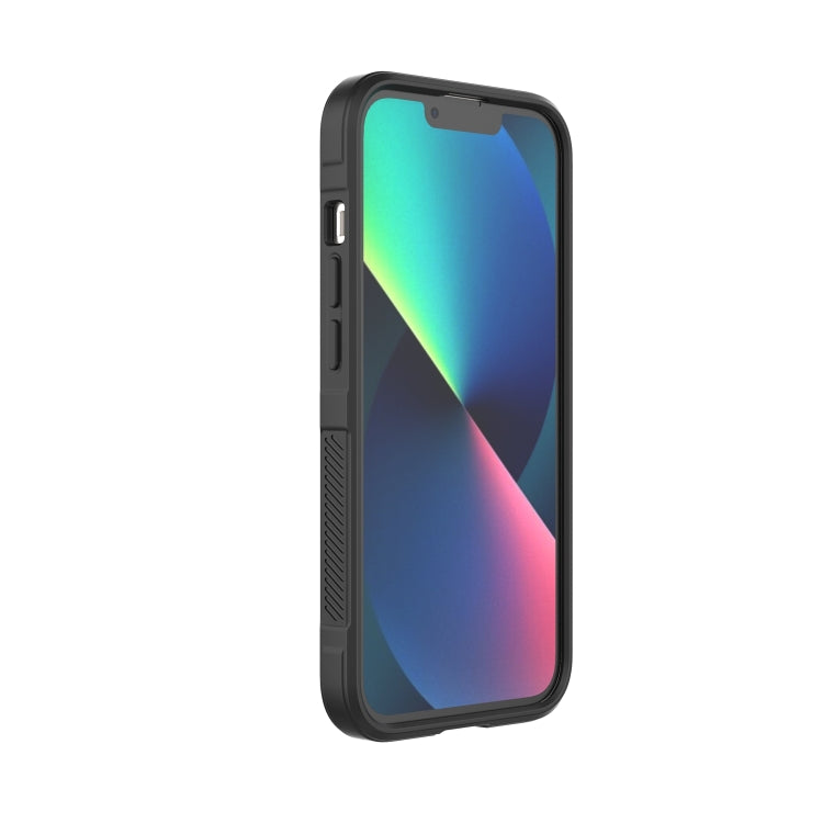 For iPhone 13 Magic Shield TPU + Flannel Phone Case(Black)