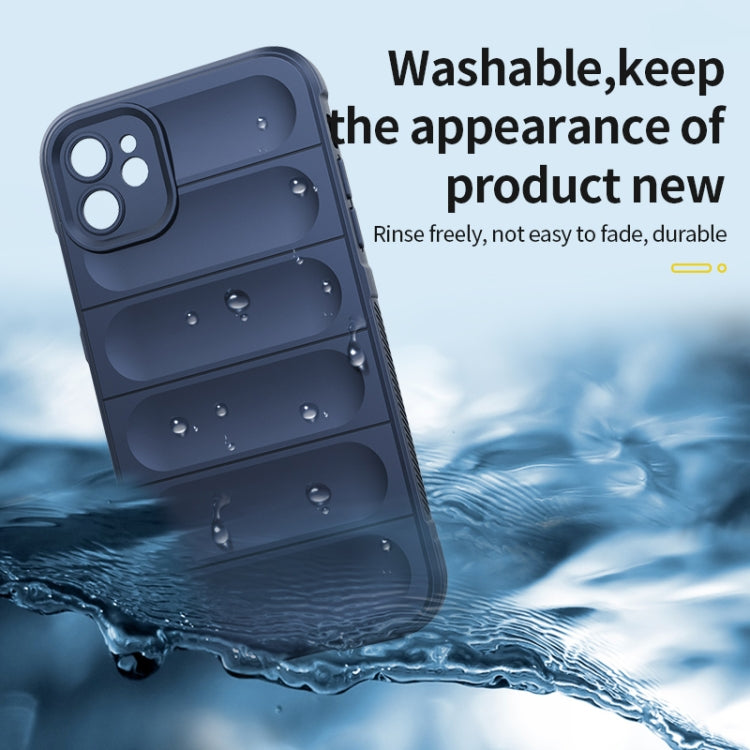 For iPhone 13 Magic Shield TPU + Flannel Phone Case(Black)
