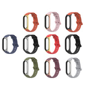 For Xiaomi Mi Band 6 / 5 / 4 / 3 Mijobs Flat Hole Silicone Watch Band, Style:Plus Case(Orange+Gold) - Watch Bands by MIJOBS