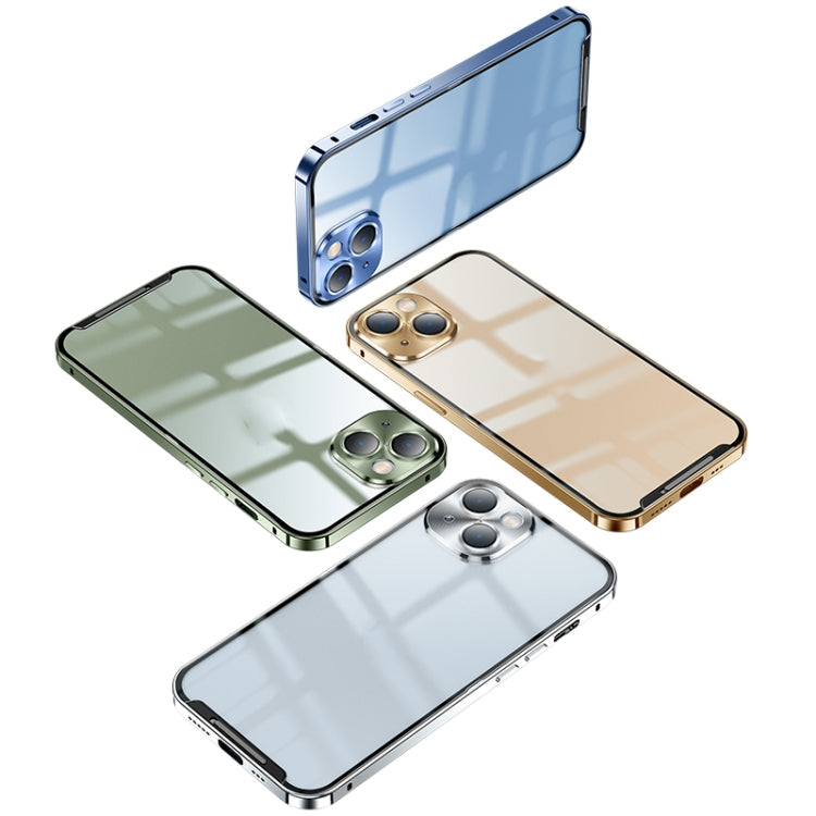 For iPhone 13 Pro Frosted Metal Phone Case (Green)