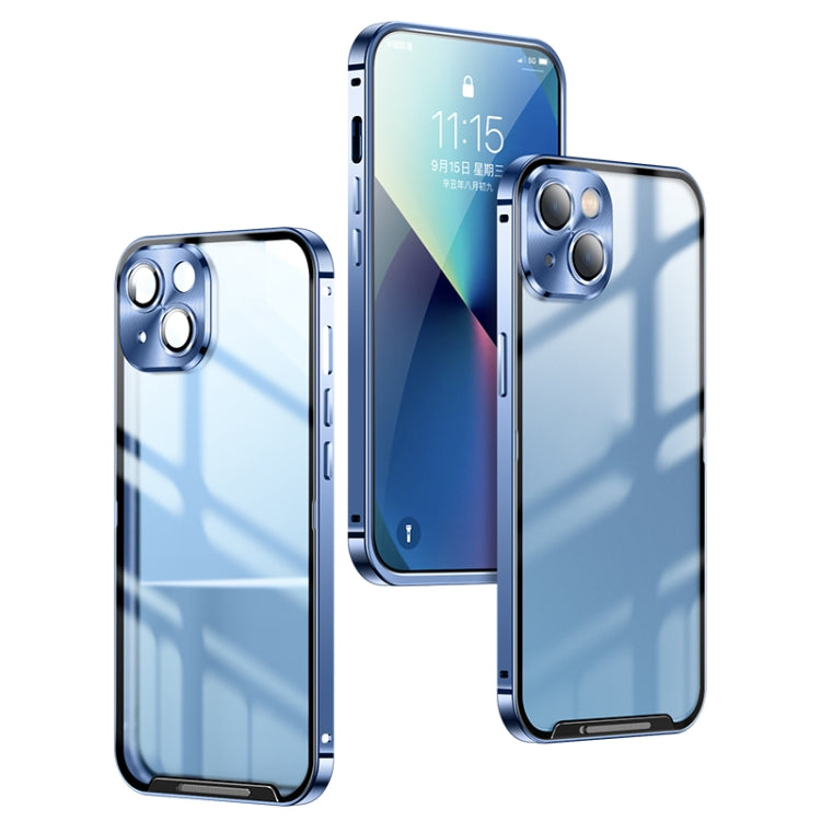 For iPhone 13 Pro Frosted Metal Phone Case (Green)