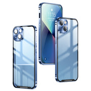 For iPhone 13 Pro Frosted Metal Phone Case (Green)