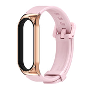 For Xiaomi Mi Band 3/4/5/6 Mijobs CS Silicone Water-resistant Watch Band(Pink+Rose Gold)