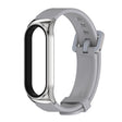 For Xiaomi Mi Band 3/4/5/6 Mijobs CS Silicone Waterproof Watch Band(Grey+Silver) - Watch Bands by MIJOBS