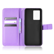 For OPPO A57 5G Diamond Texture Leather Phone Case(Purple)