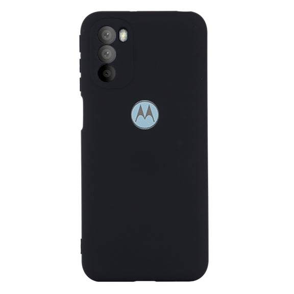 For Motorola Moto G51 5G Pure Color Liquid Silicone Shockproof Full Coverage Phone Case(Black)