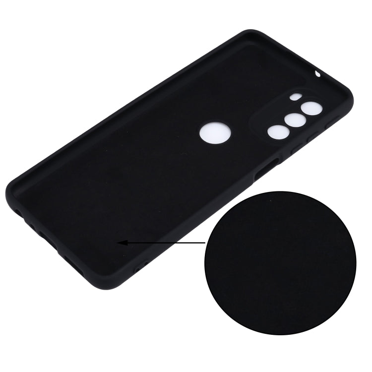 For Motorola Moto G51 5G Pure Color Liquid Silicone Shockproof Full Coverage Phone Case(Black)
