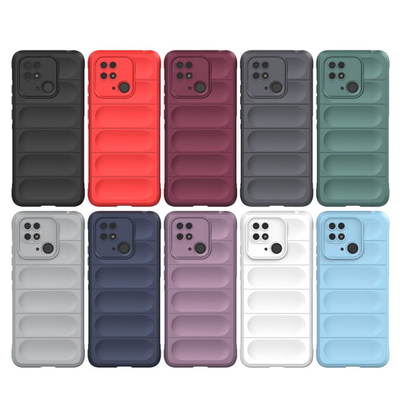 For Xiaomi Redmi 10C Magic Shield TPU + Flannel Phone Case(Purple)