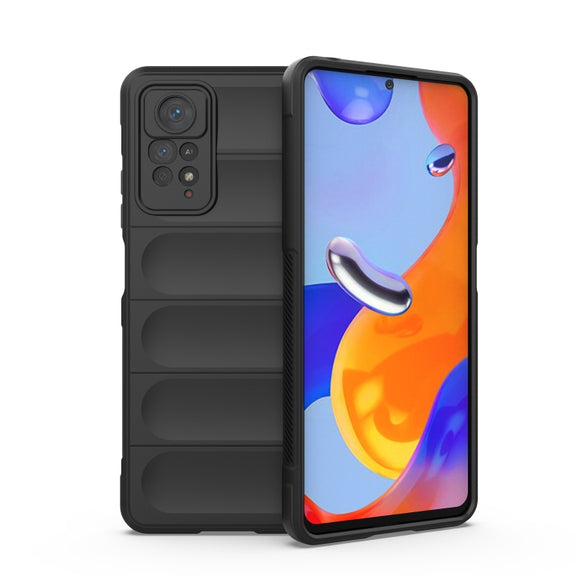 For Xiaomi Redmi Note 11 Pro International Magic Shield TPU + Flannel Phone Case(Black)