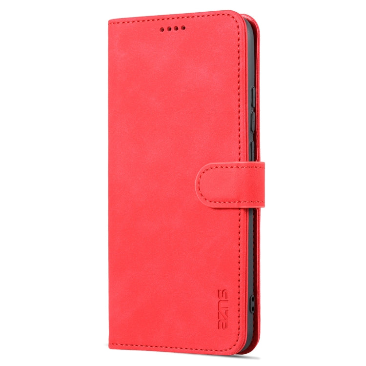 For Xiaomi Redmi 10C / Redmi 10 India AZNS Skin Feel Calf Texture Flip Leather Phone Case(Red)