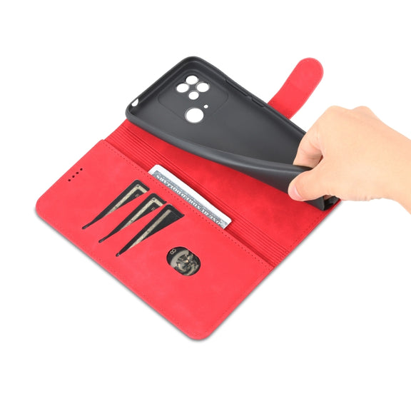 For Xiaomi Redmi 10C / Redmi 10 India AZNS Skin Feel Calf Texture Flip Leather Phone Case(Red)
