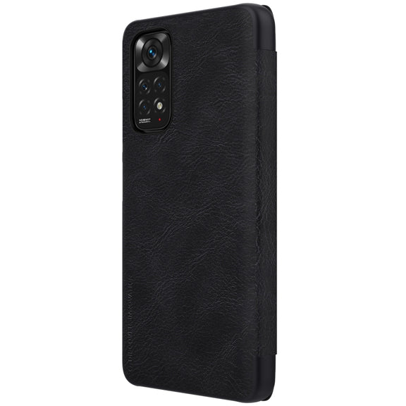 For Xiaomi Redmi Note 11S NILLKIN QIN Series Crazy Horse Texture Leather Case(Black)
