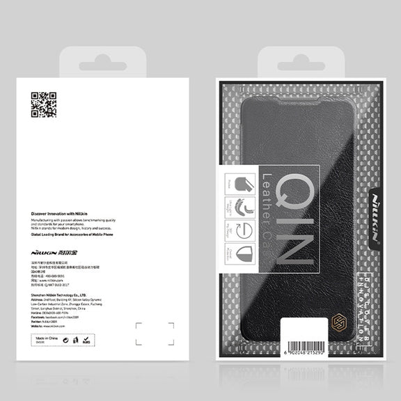 For Xiaomi Redmi Note 11S NILLKIN QIN Series Crazy Horse Texture Leather Case(Black)