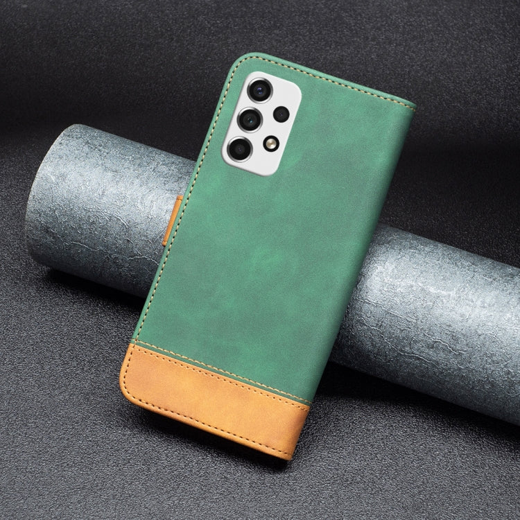For Samsung Galaxy A53 BF11 Color Matching Skin Feel Leather Phone Case(Green)