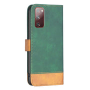 For Samsung Galaxy S20 FE BF11 Color Matching Skin Feel Leather Phone Case(Green)