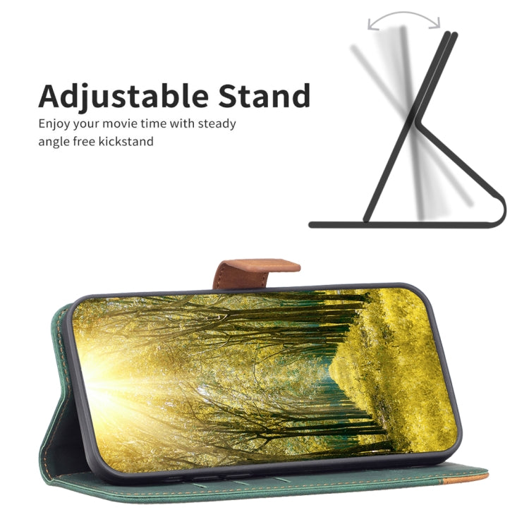 For Samsung Galaxy S20 FE BF11 Color Matching Skin Feel Leather Phone Case(Green)