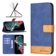 For Samsung Galaxy S22 Ultra 5G BF11 Color Matching Skin Feel Leather Phone Case(Blue) - free shipping - PMC TechLife - Order now!