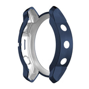 Compatible with Garmin Fenix 7X TPU Half-pack Hollowed Electroplating Watch Case(Midnight Blue)