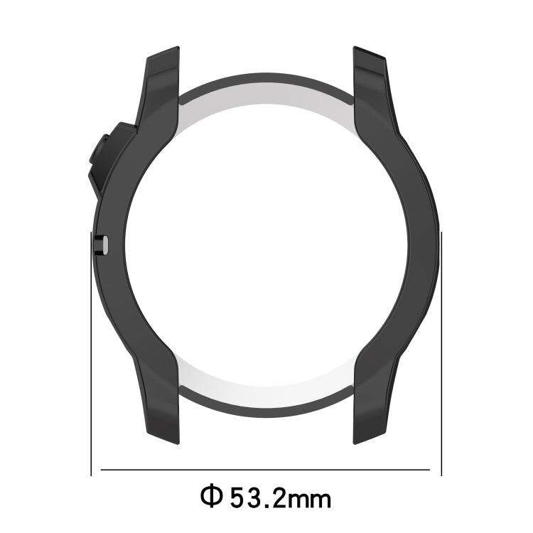 Compatible with Garmin Fenix 7X TPU Half-pack Hollowed Electroplating Watch Case(Midnight Blue)