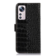 For Xiaomi 12 Lite Crocodile Top Layer Cowhide Leather Phone Case(Black)