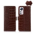 For Xiaomi 12 Lite Crocodile Top Layer Cowhide Leather Phone Case(Brown) - Xiaomi Cases by PMC TechLife | Online Shopping South Africa | PMC TechLife