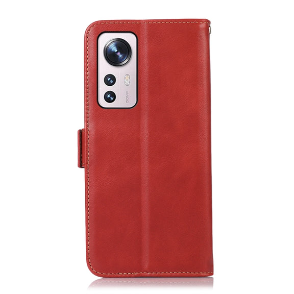 For Xiaomi 12 Lite Crazy Horse Top Layer Cowhide Leather Phone Case(Red)